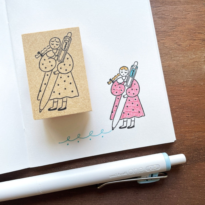 Stamp Marche Uni-Ball One Marl-chan Illustration Stamp