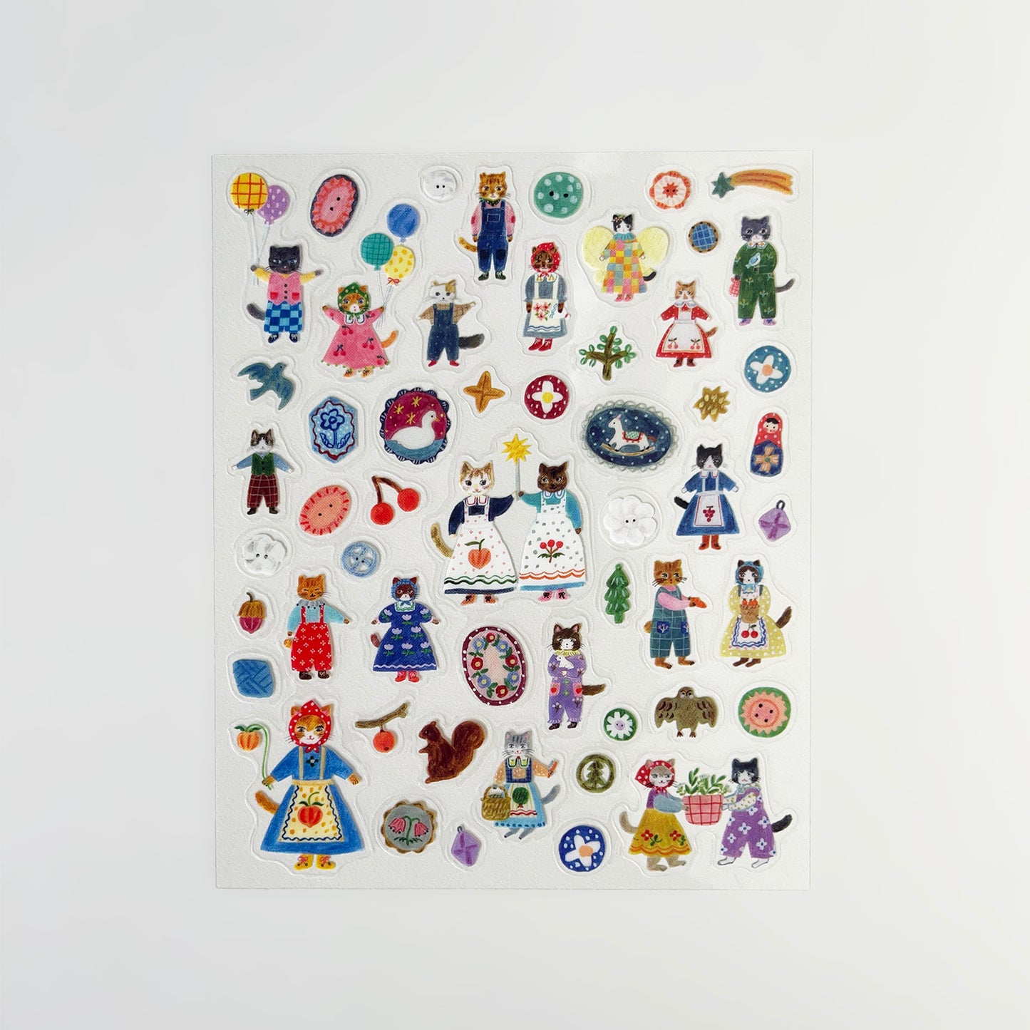 Aiko Fukawa Sticker Cats and Buttons