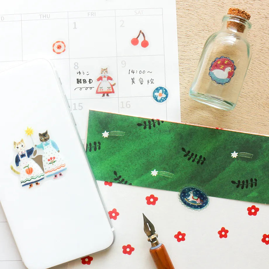 Aiko Fukawa Sticker Cats and Buttons