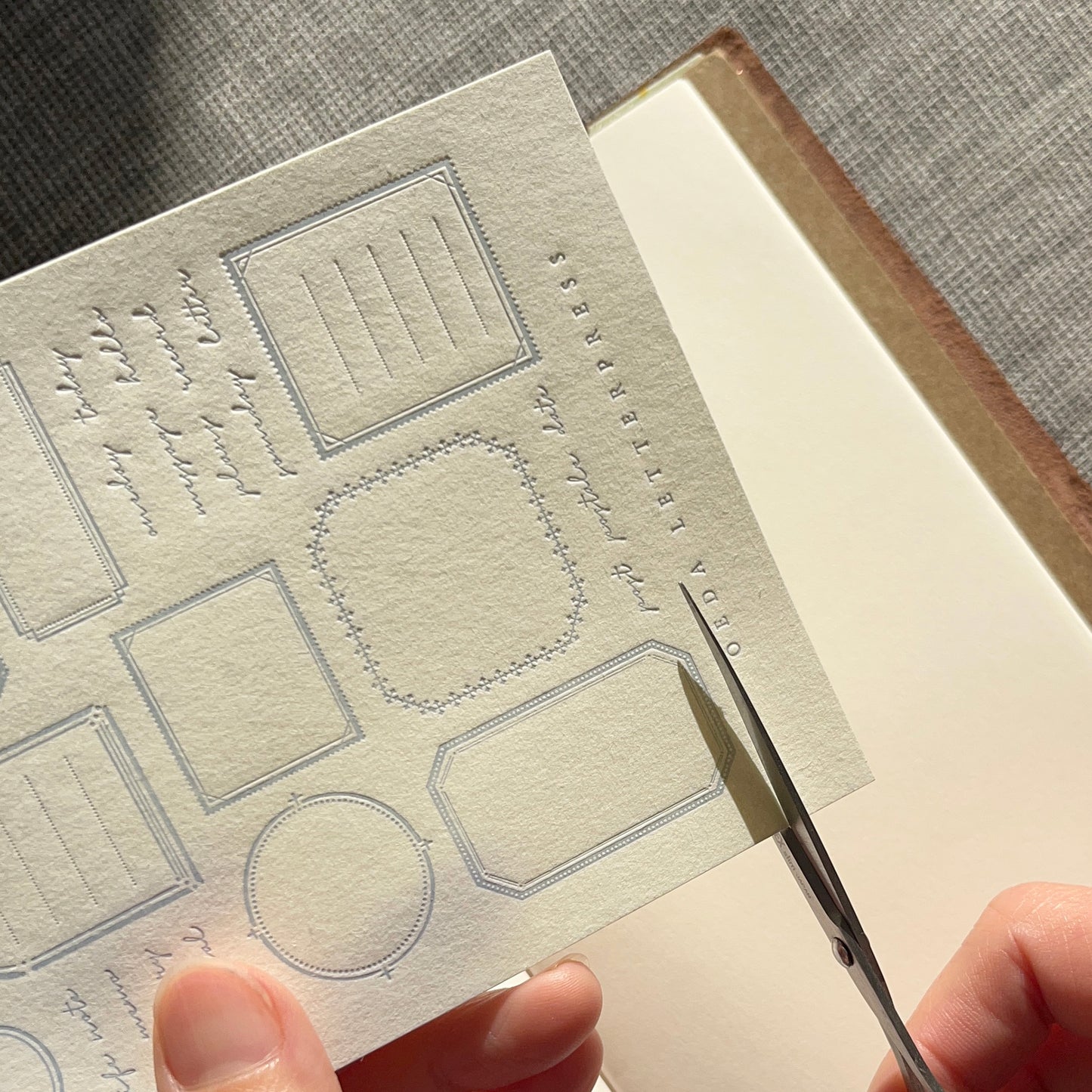 Letterpress Sticker Sheet FRAME / Pale Blue