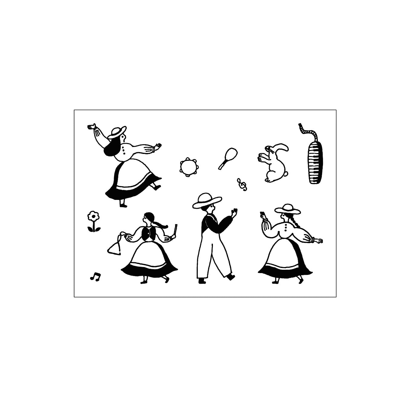necktie x mizushima JIZAI Clear Stamp POCKET Let's Dance