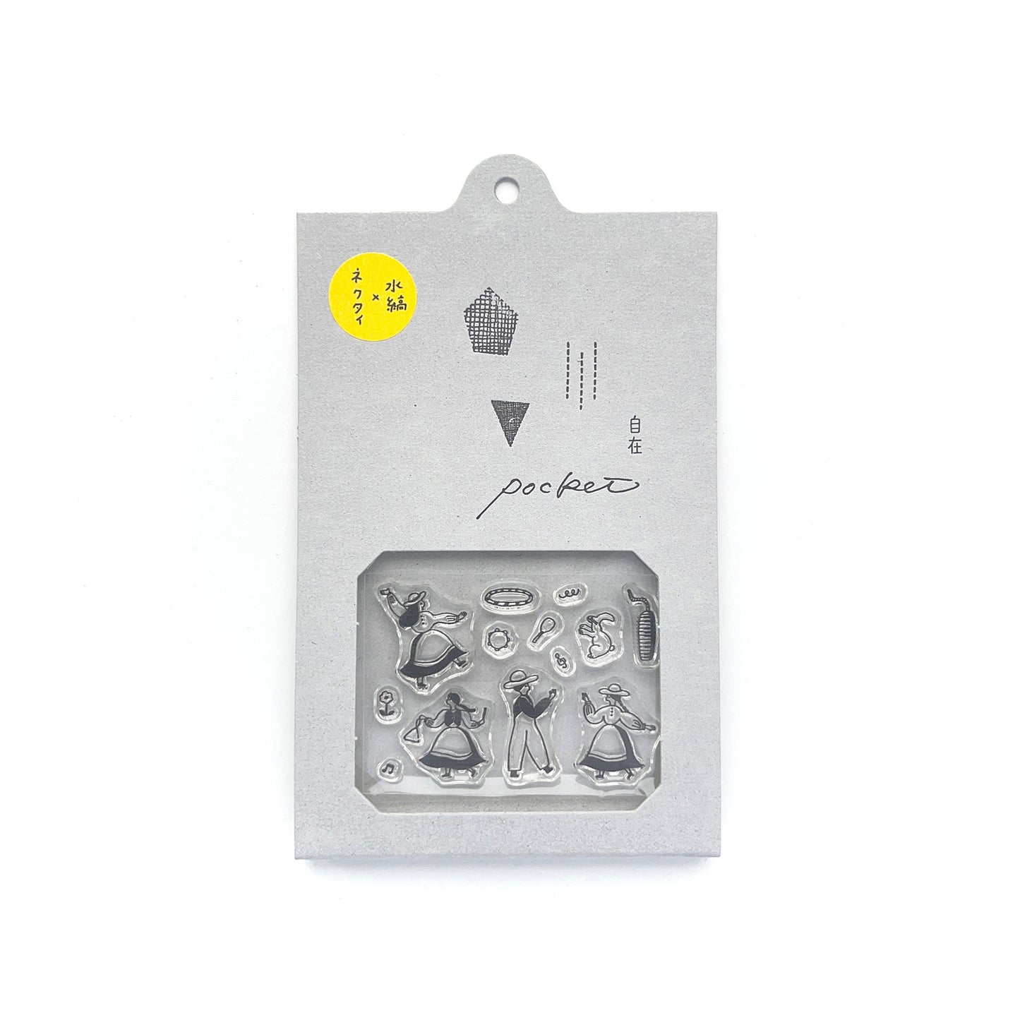 necktie x mizushima JIZAI Clear Stamp POCKET Let's Dance
