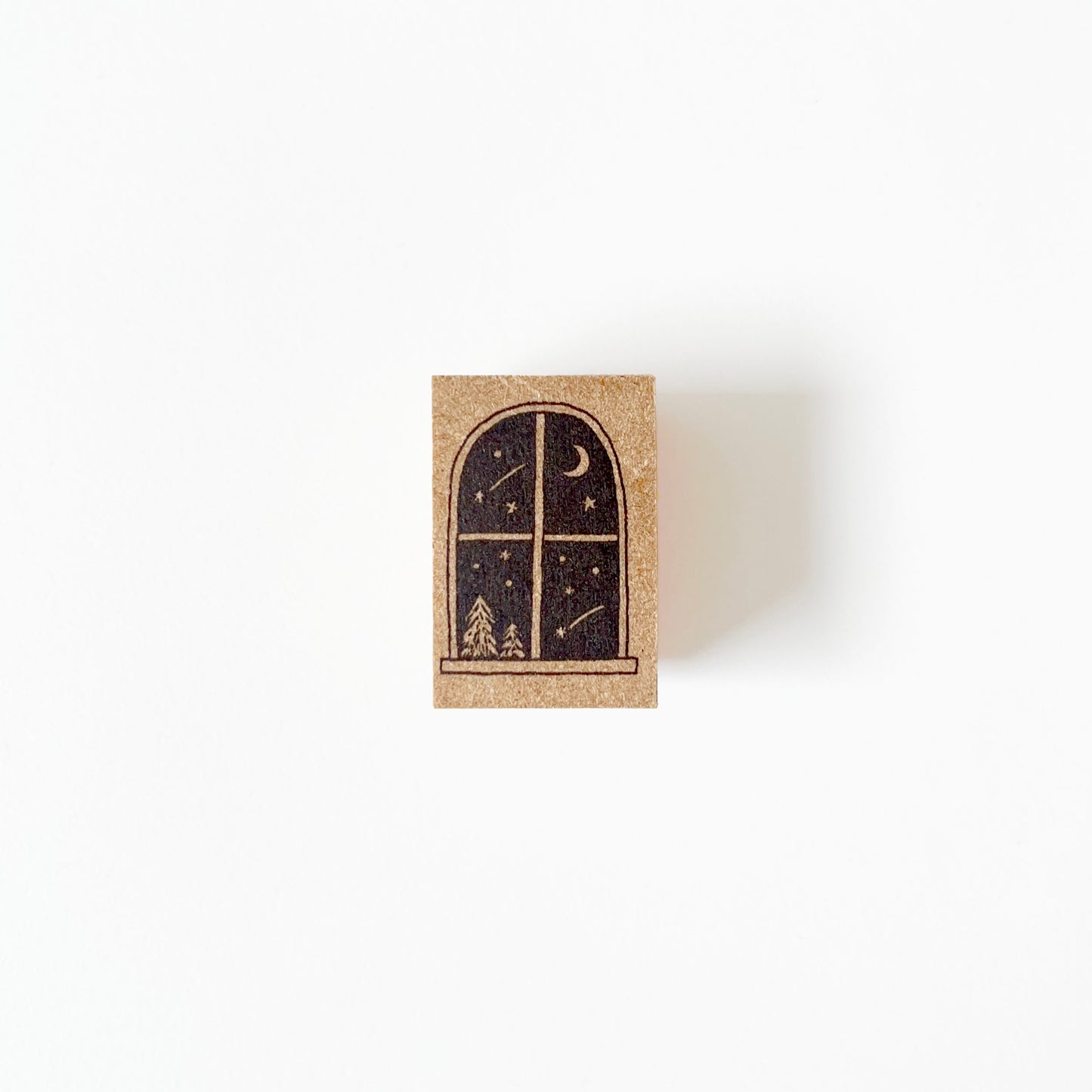 Stamp Marche Illustration Stamp - By the Window in the Moonlit Night