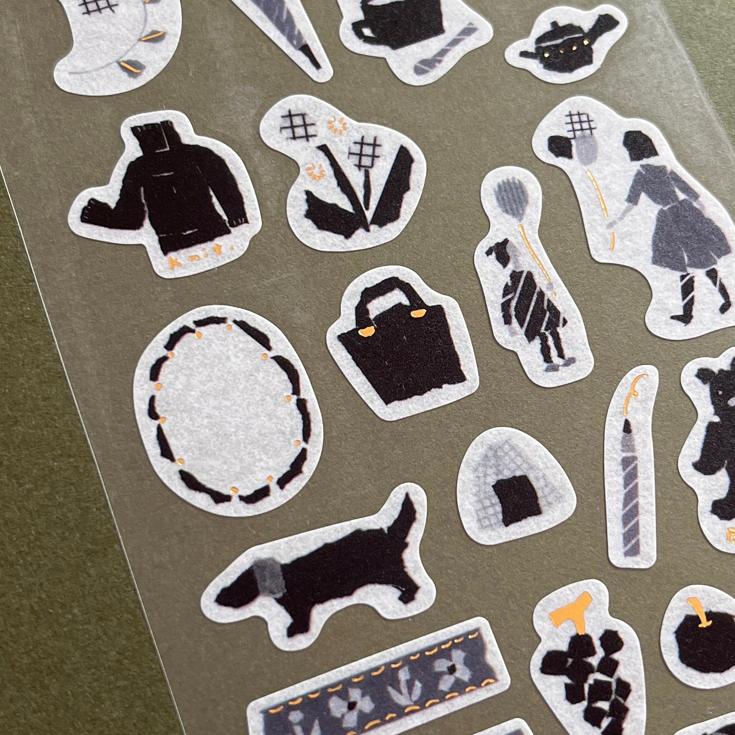 SAIEN × Miki Tamura Chigiri-e Masking Stickers Monochrome
