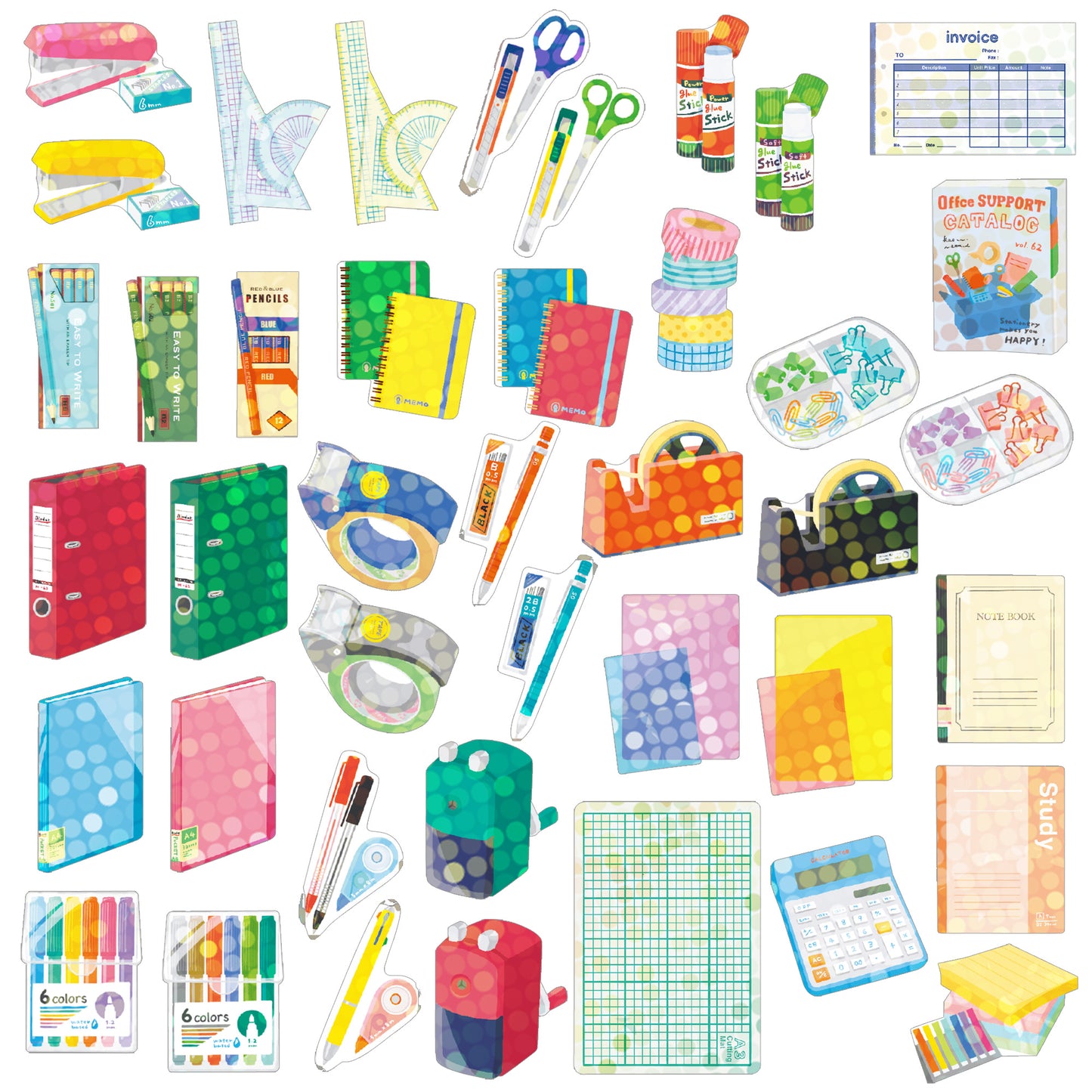Haco Seal - Boxed Flake Sticker -  OFFICE STATIONERY