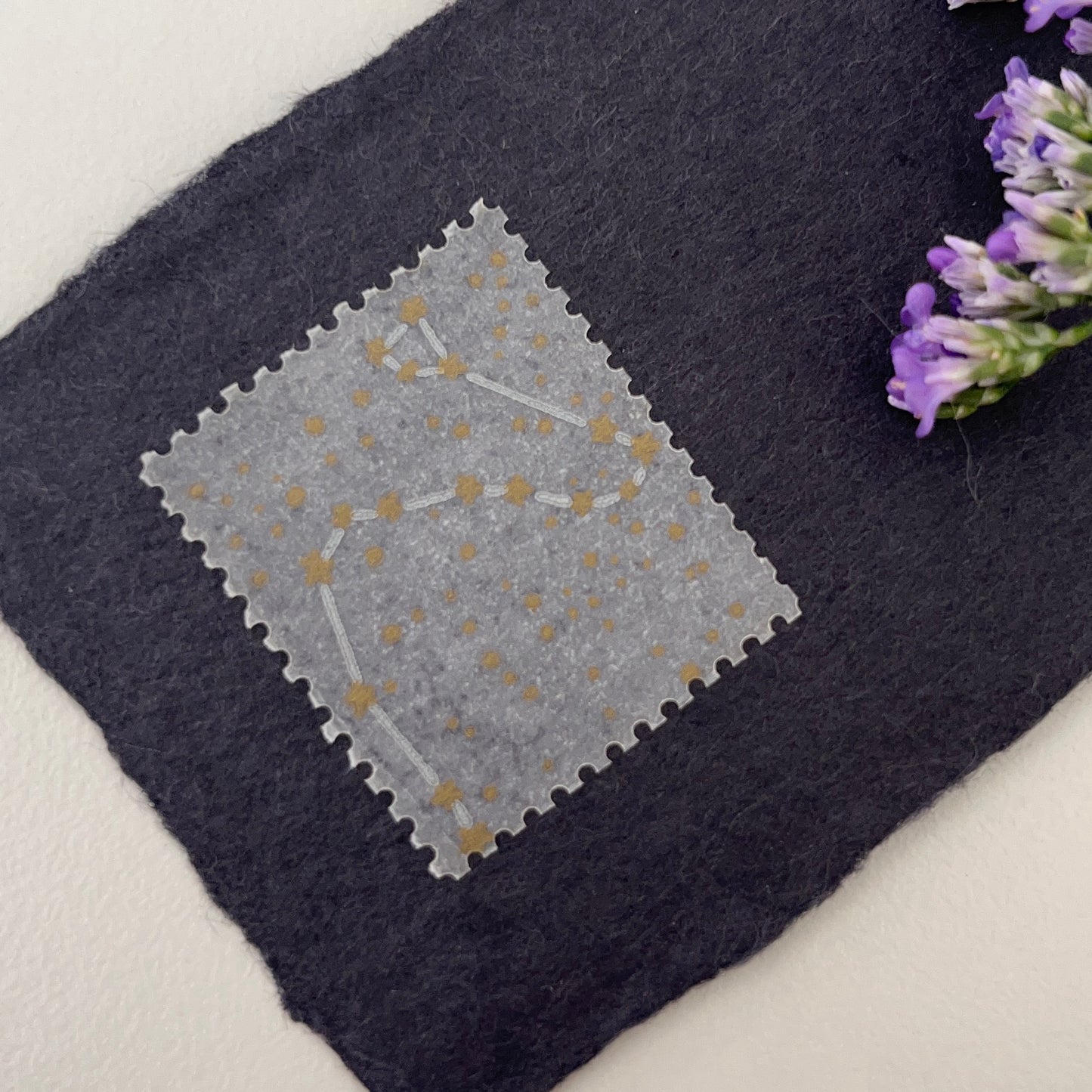knoten letterpress Postage Stamp Sticker - Summer and Autumn Constellations