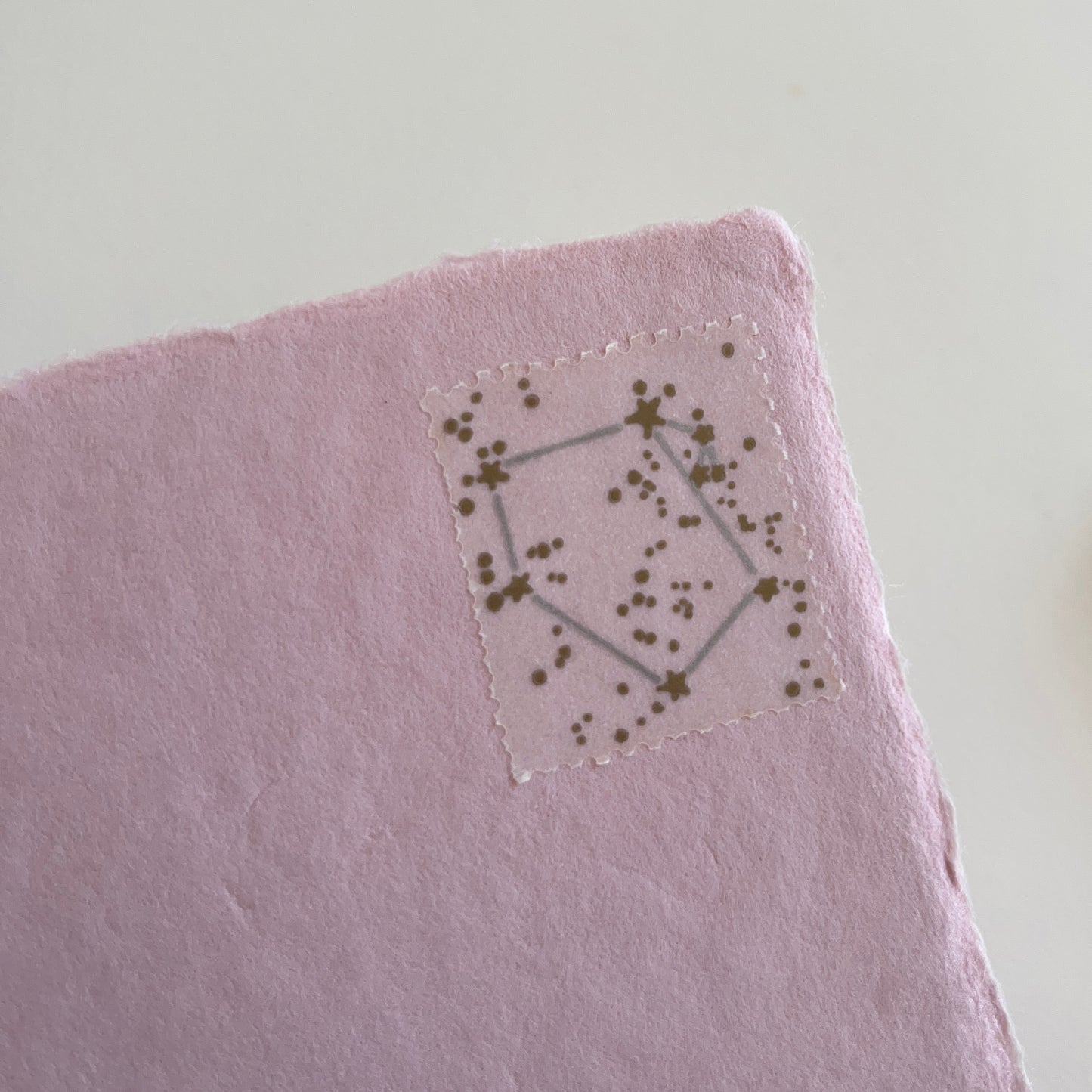 knoten letterpress Postage Stamp Sticker Winter and Spring Constellations