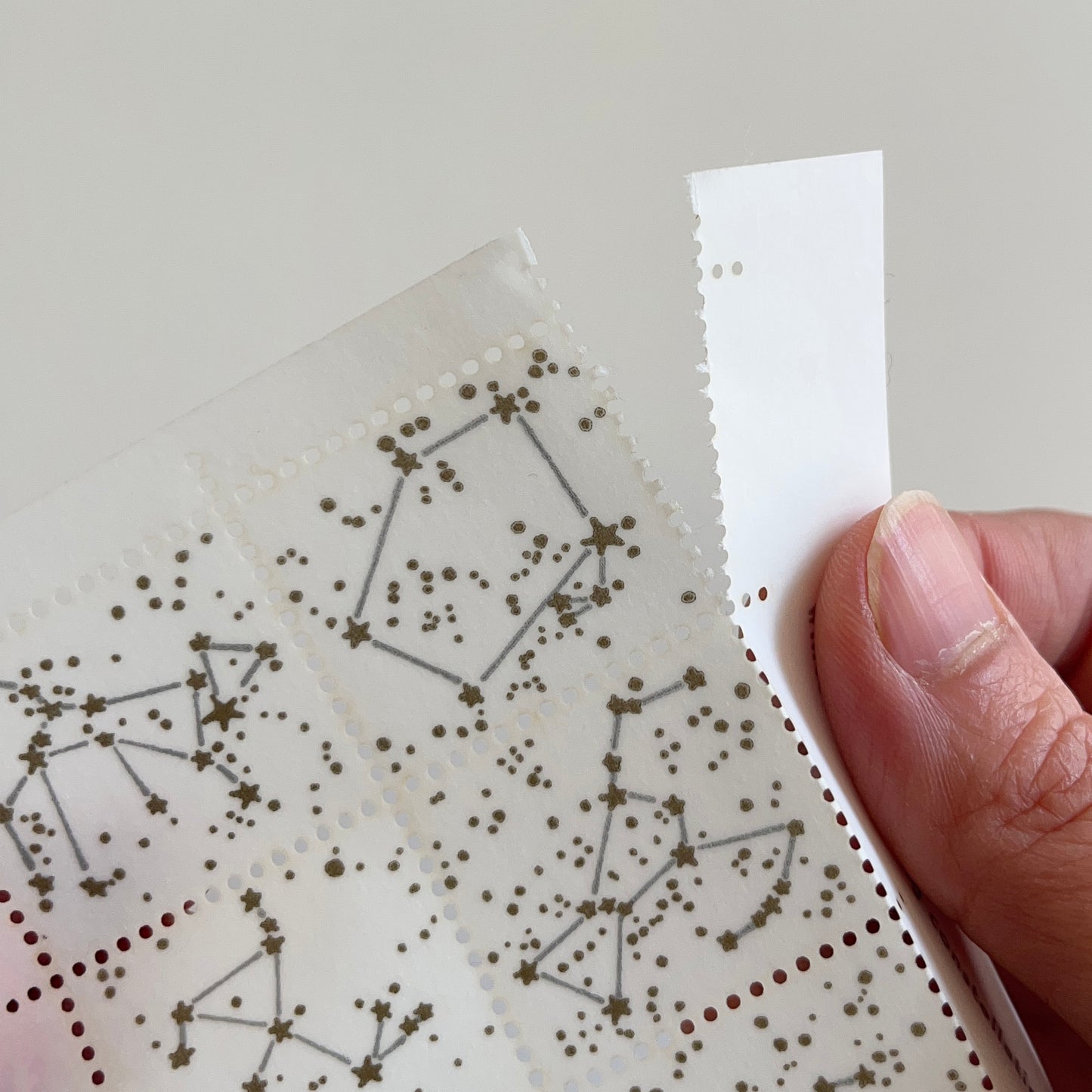 knoten letterpress Postage Stamp Sticker Winter and Spring Constellations