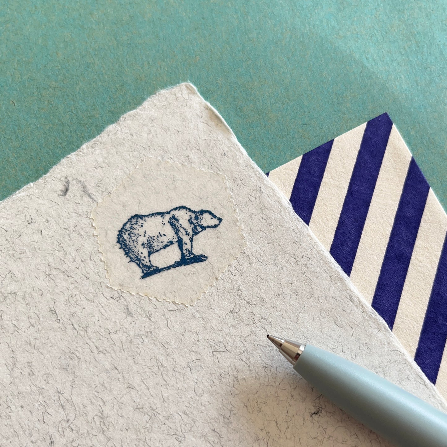 knoten letterpress Postage Stamp Sticker - Snow Crystal