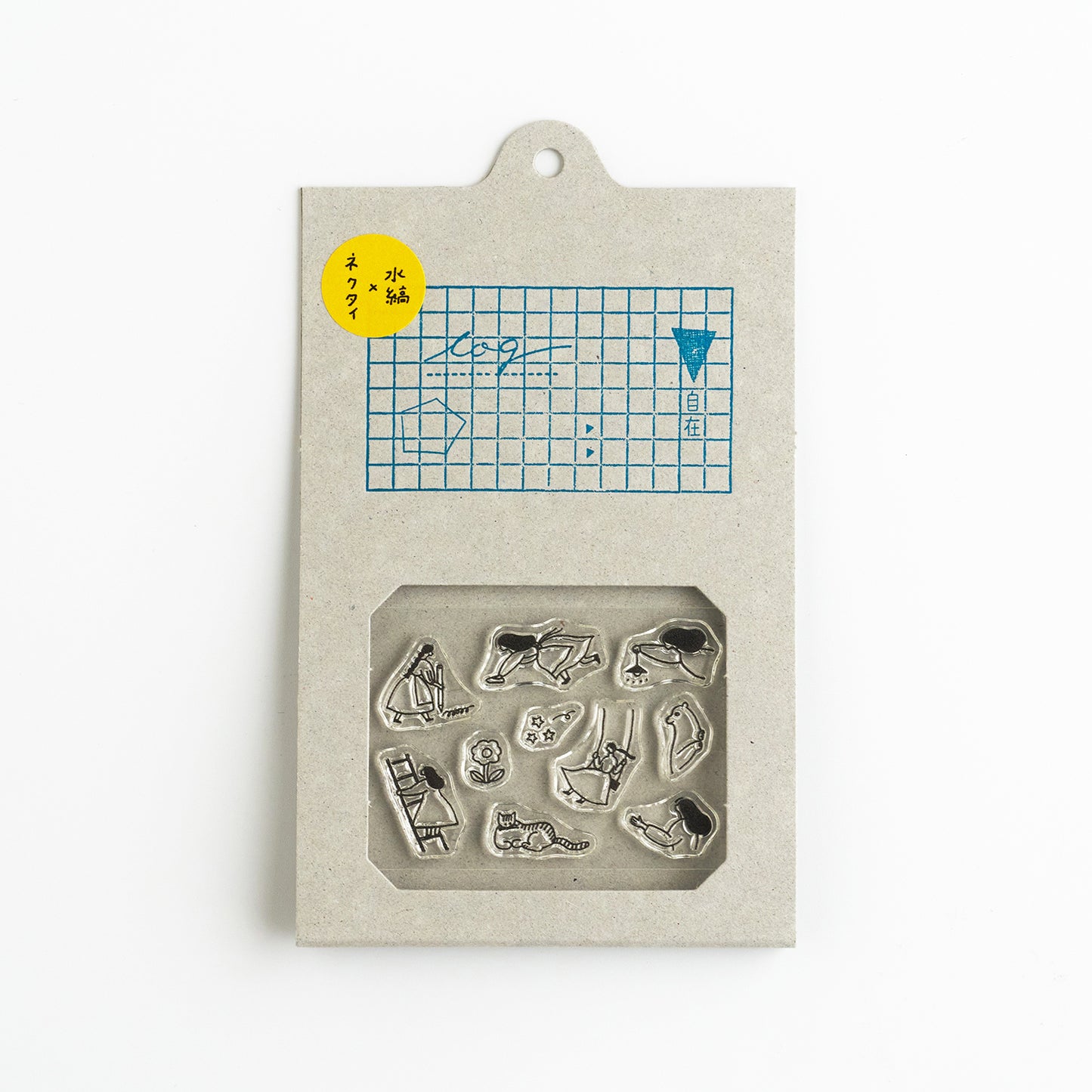 necktie x mizushima JIZAI Clear Stamp LOG Techo Mori-age tai Girl